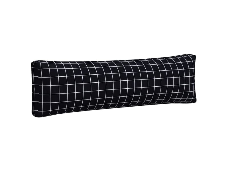  Lot de 2 coussins de palette, coussins de canapé motif à carreaux noir tissu oxford cf59549  - Conforama E