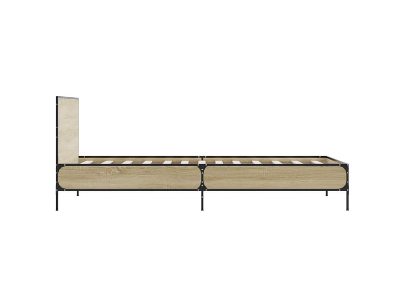  Lit simple- lit adulte -  cadre de lit sans matelas chêne sonoma 100x200 cm  - Conforama D