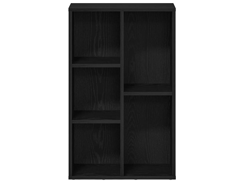  Bibliothèque, meuble de rangement salon en chêne noir 50 x 25 x 80 cm bois d'ingénierie  - Conforama E