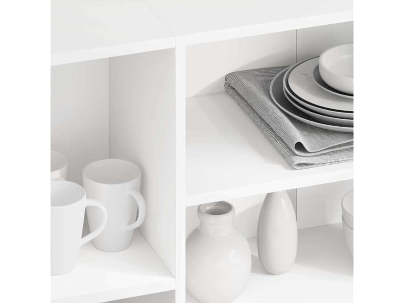Buffet - bahut - meuble de rangement blanc 120x30x75 cm bois d'ingénierie - Conforama C