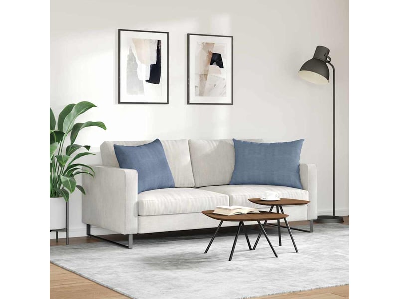  Lot de 2 coussins de canapé, coussins décoratifs bleu 70 x 50 cm cf59010  - Conforama D