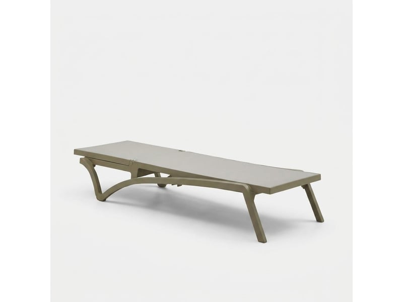  Bain de soleil empilable de jardin et piscine pantelleria - gris tourterelle  - Conforama E