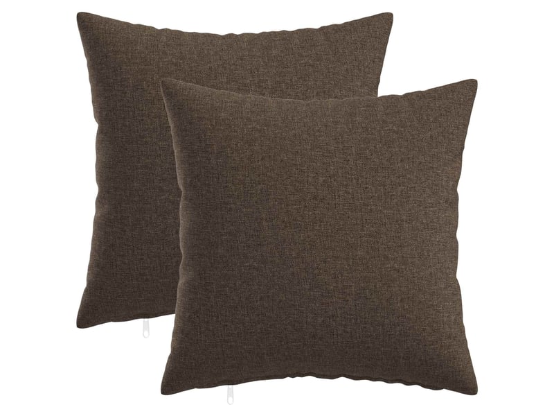  Lot de 2 coussins avec oreiller, coussins décoratifs heerlen taupe tissu cf50333  - Conforama B