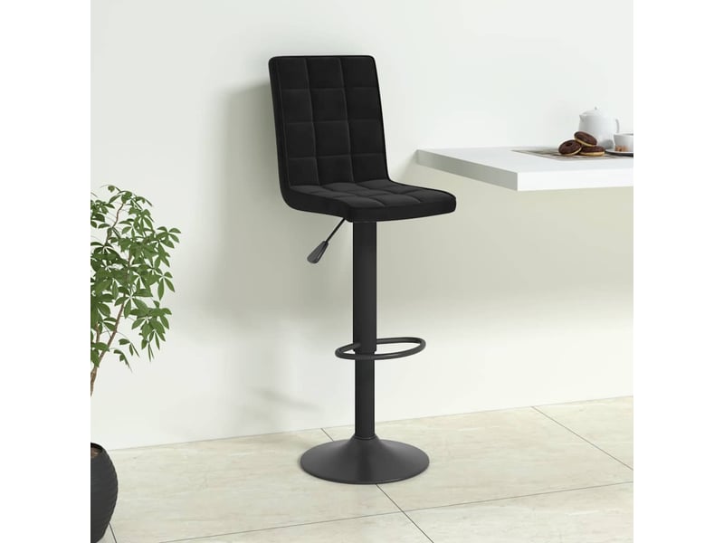  Tabouret de bar, chaise de bar noir velours shl38780  - Conforama B