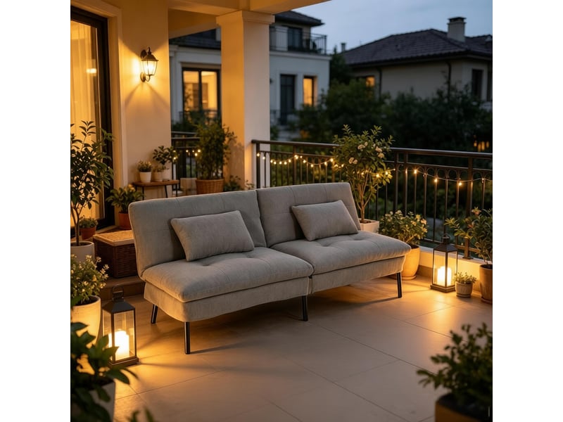  Canapé convertible, canapé-lit, 2 places, pour chambre, mobilier pour espace de vie, format adapté au salon, pour intérieur  - Conforama R