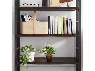Étagère flottante, etagère murale, étagère suspendue marron foncé bois chêne massif traité cf42416
