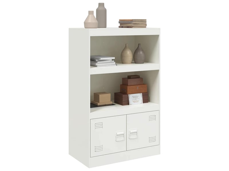  Buffet - bahut - meuble de rangement blanc 67x39x107 cm acier  - Conforama E