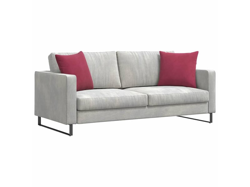 Lot de 2 coussins de canapé, coussins décoratifs bordeaux 45 x 45 cm cf59029 - Conforama C