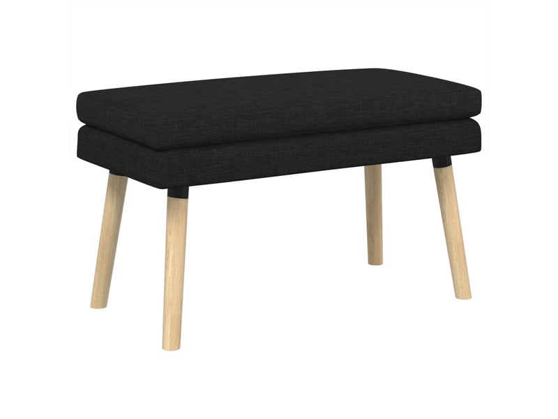 Banc d'entrée, banc à double couche noir 80x40x47 cm tissu  - Conforama A
