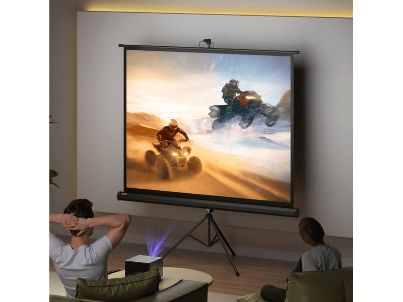  Écran de projection 171x131 cm format 4:3 métal noir  - Conforama B