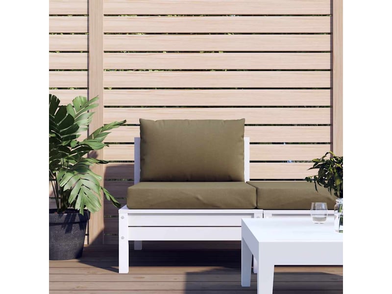  Lot de 2 coussins de palette, coussins de canapé taupe mélangé tissu cf59620  - Conforama C