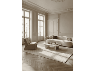 Tapis damier - toulon 36 crème - 240x330 cm