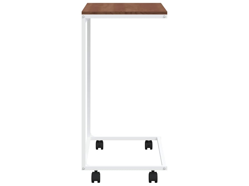  Table d'appoint | bout de canapé table basse avec roues blanc 55x35x70 cm bois d'ingénierie shl4469  - Conforama E