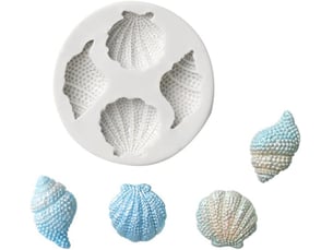 Moule en silicone pour fondant, gâteau, chocolat, biscuits, bonbons, pâtisserie, outil de cuisine, décoration de fête, motif coquillage d'animaux mari