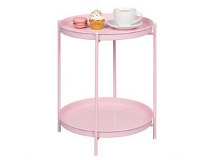 Table basse coloris rose <strong>MIVRAY </strong> <strong></strong>