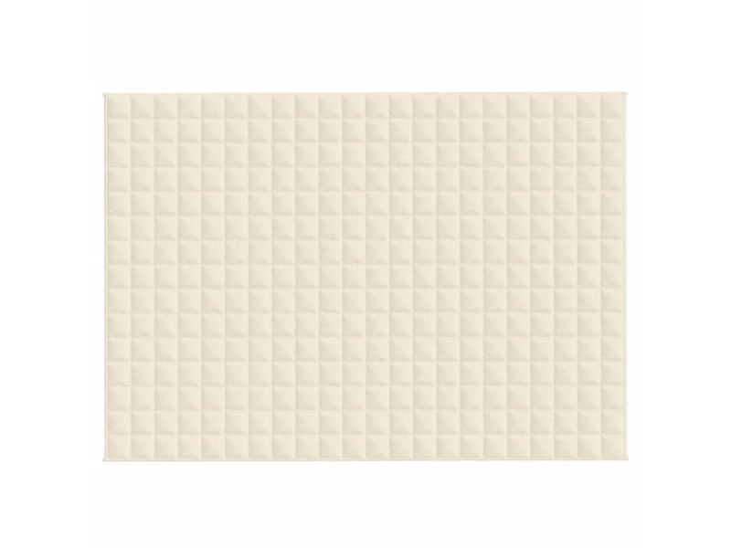 Couverture lestée adulte crème clair 155x220 cm 11 kg tissu shl24067 - Conforama C