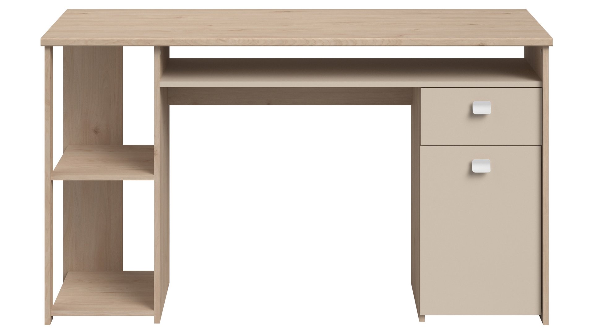 Bureau 138 cm AROBASE Chêne et cachemire 77.8 Conforama