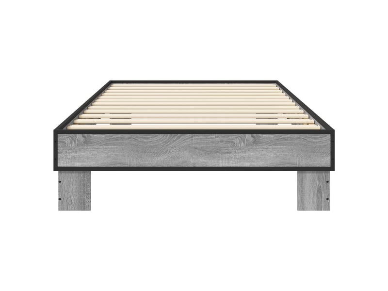 Lit simple- lit adulte - cadre de lit sonoma gris 80 x 200 cm bois d'ingénierie - Conforama C