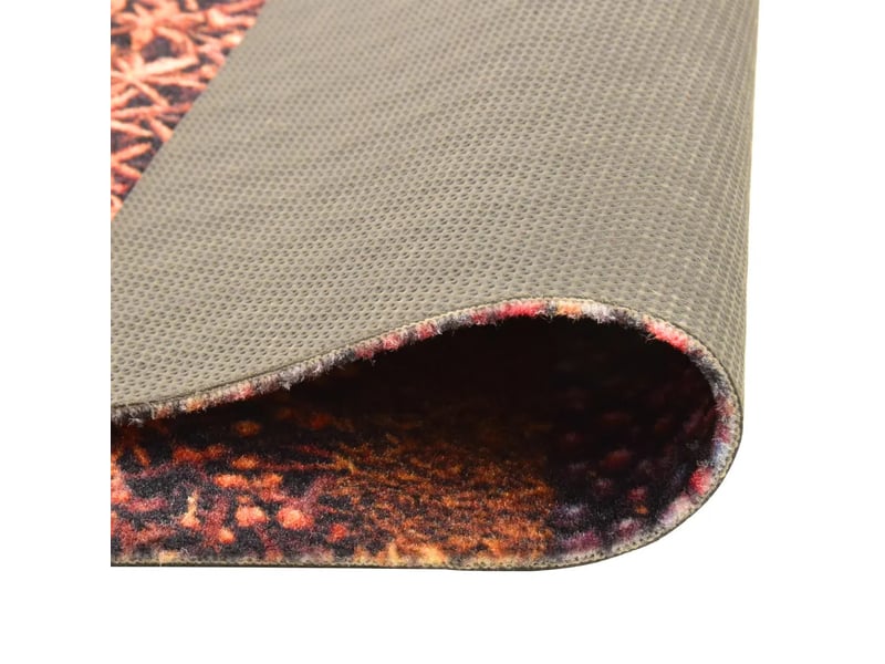  Tapis de sol rectangulaire lavable cuisine 180 x 60 cm flexible antidérapant style moderne en polyamide bleu 02_0046720  - Conforama C
