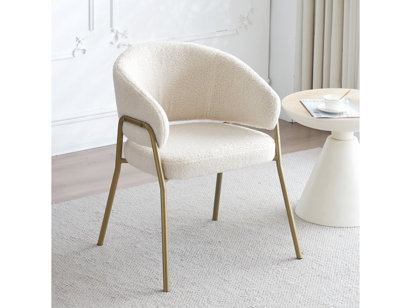  Chaises de salle à manger chaise de maquillage - velours blanc chaise blanc - Conforama B