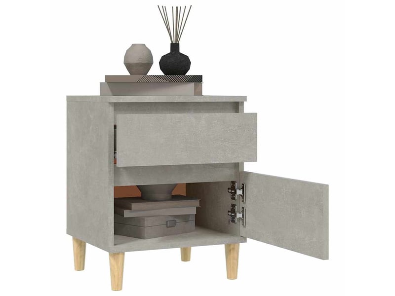  Table de chevet chanmbre, table d'appoint gris béton 40x35x50 cm  - Conforama D