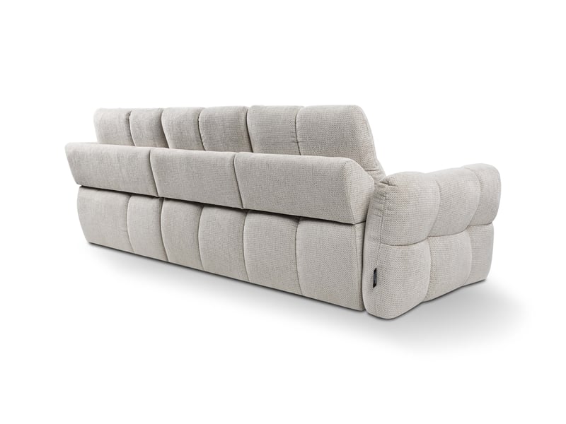 Canapé d'angle beige fixe 4 places  - Conforama D