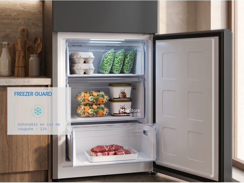 Réfrigérateur combiné (congélateur en bas) BEKO B5RCNE406HXBR - Conforama J