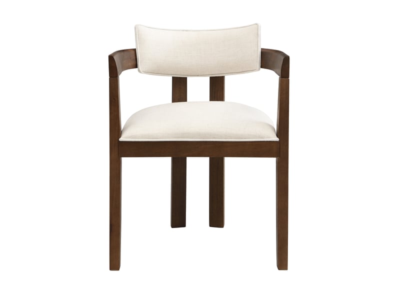  Lot de 2 chaises de salle à manger 57,5x60,5x78,5 cm avec accoudoirs bois noyer  - Conforama A