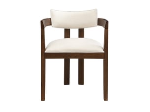 Lot de 2 chaises de salle à manger 57,5x60,5x78,5 cm avec accoudoirs bois noyer