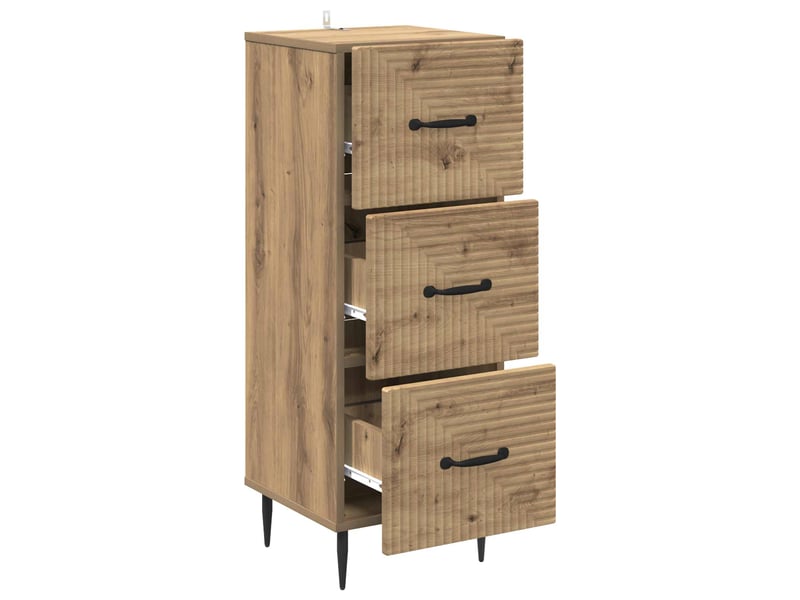  Armoire de rangement bureau, armoire à tiroirs 33 x 34.5 x 89.5 cm bois d'ingénierie  - Conforama E