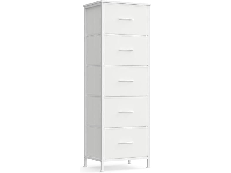  Commode de rangement moderne pour chambre 30 x 39,6 x 116,7 cm finition épurée ambiance cosy en mdf blanc nuage 12_0012519  - Conforama A
