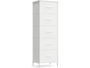 Commode de rangement moderne pour chambre 30 x 39,6 x 116,7 cm finition épurée ambiance cosy en mdf blanc nuage 12_0012519