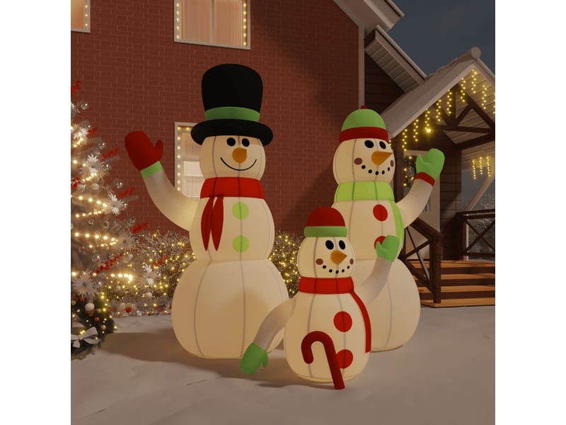 Famille de bonhommes de neige gonflable avec led 360 cm cf62189 - Conforama B