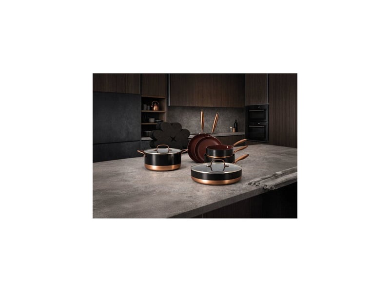  Batterie de cuisine induction 13 pieces aluminium noir copper ceramique antiadhesive MEN3256391055113 - Conforama D