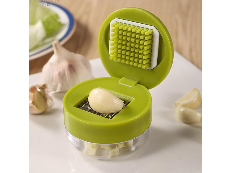  Hachoir à ail, broyeur d'ail, hachoir manuel, coupe oignon manuel, presse-ail broyeur, hacher, découper, mixer, légumes, oignons  - Conforama E