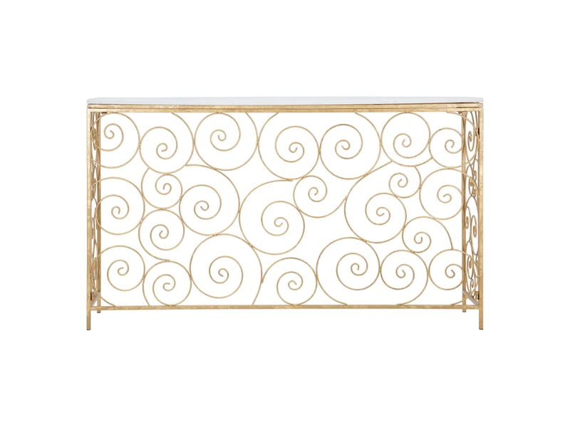  Console goris, un étagère, 140x36x82h cm blanc Goris - Conforama E