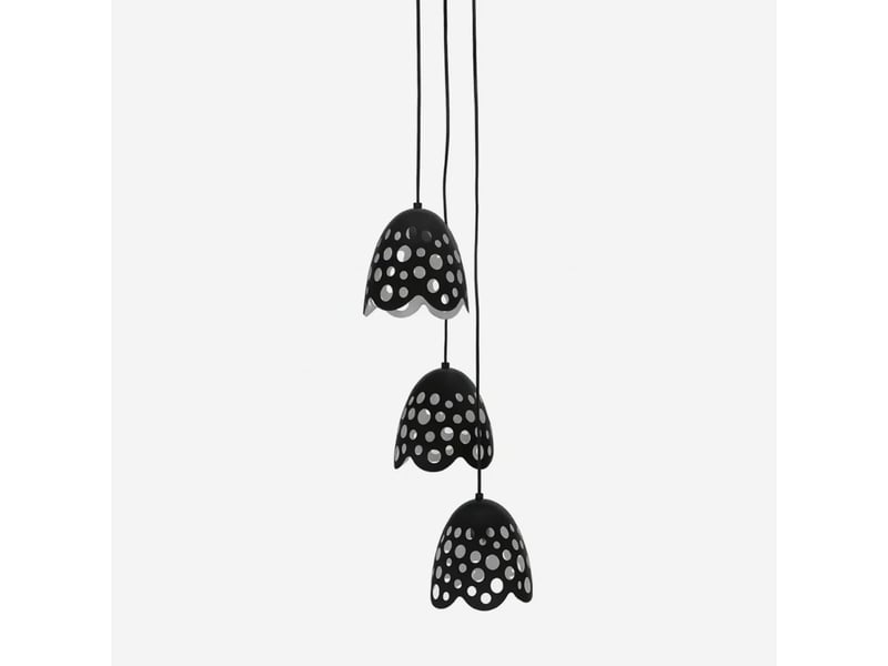 Suspension design luna en métal ajouré - noir  - Conforama A