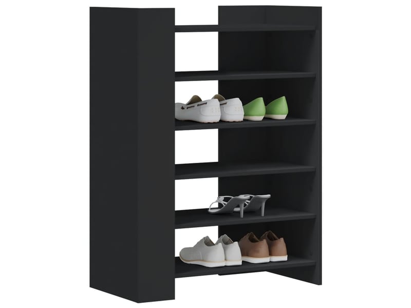  Meuble à chaussure, armoire à chaussures noir 74,5x37,5x100 cm bois d'ingénierie  - Conforama C