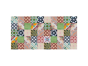 Tapis intérieur extérieur en vinyle mosaique 140 x 70 cm
