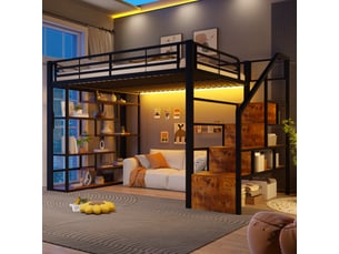 Lit mezzanine 140x200 cm <strong></strong> <strong>evarich</strong> coloris noir