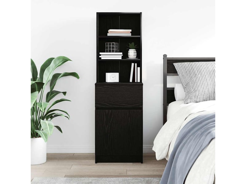  Table de chevet - cabinet de chevet - table de nuit noir 39x35x125 cm bois d’ingénierie  - Conforama B
