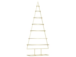 Arbre de noël, sapin de noël en métal doré 180 cm acier peint par poudre