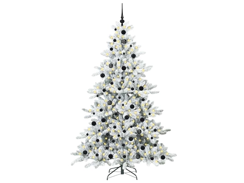 Sapin de noël - arbre de noël artificiel à branches articulées blanc 210 cm - Conforama A