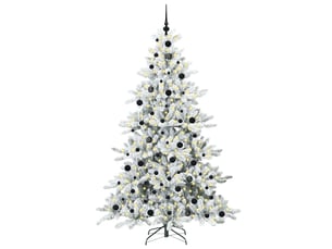 Sapin de noël - arbre de noël artificiel à branches articulées blanc 210 cm
