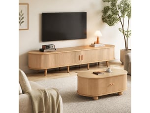 Meuble tv coloris bois clair 170 cm LPOSPI