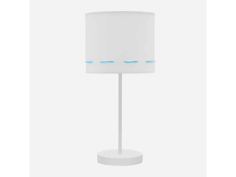  Lampe à poser enfant fabrilamp trazos blanc et bleu ciel 1xe14 42 x 17 x 17 cm 111271008 - Conforama C