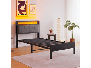 Lit coffre 90x200 cm <strong>MEULVA</strong> <strong></strong> coloris noir