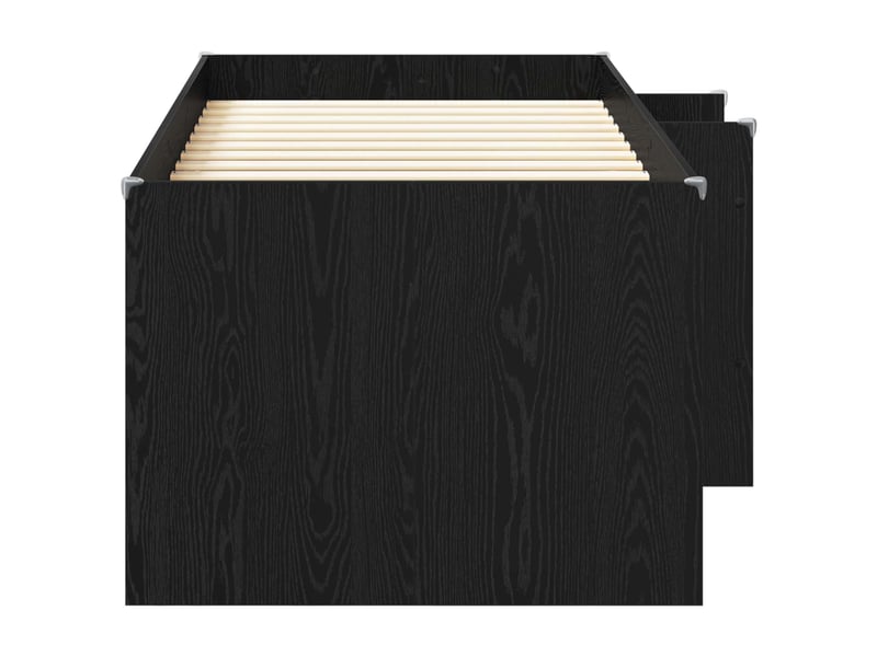  Cadre de lit élevé pour enfants - lit jeune chêne noir 90 x 200 cm  - Conforama E