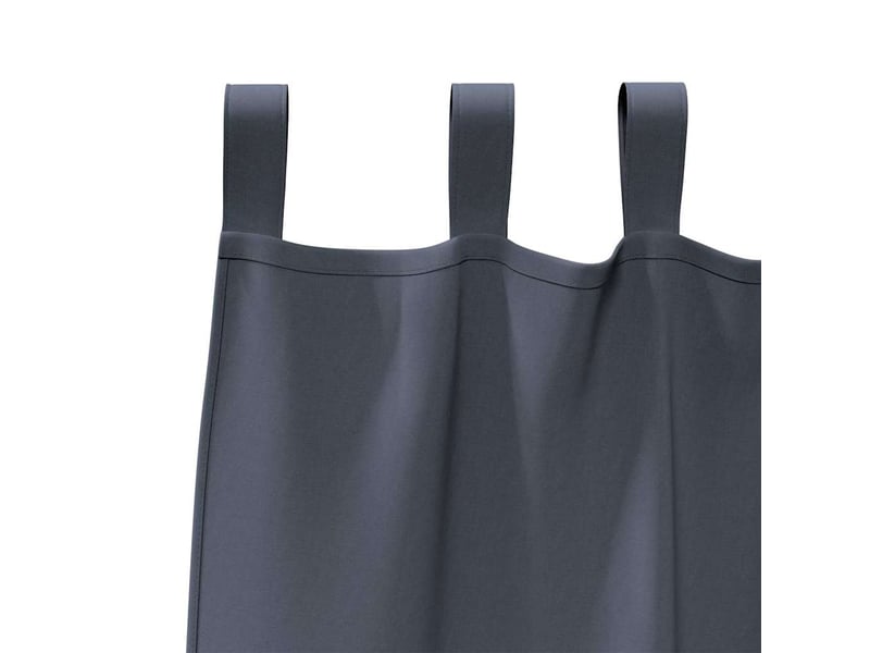 Lot de 2 rideaux occultants, rideaux black-out avec anneaux anthracite 245 x 140 cm cf44554 - Conforama E