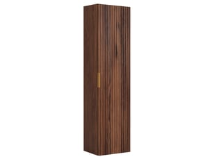 Colonne de salle de bain suspendue flow 35 x 136 cm noyer foncé